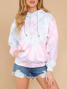 Hued Tie-dye Wash with Kangaroo Pocket Hoodie - ElegantAlpha®