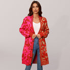 Mid-length leopard print stitching cardigan - ElegantAlpha®