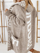 Mid-length hood knitted Cardigan - ElegantAlpha®