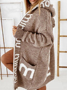 Mid-length hood knitted Cardigan - ElegantAlpha®