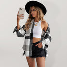 Plaid Shirt Women's Casual Jacket - ElegantAlpha®