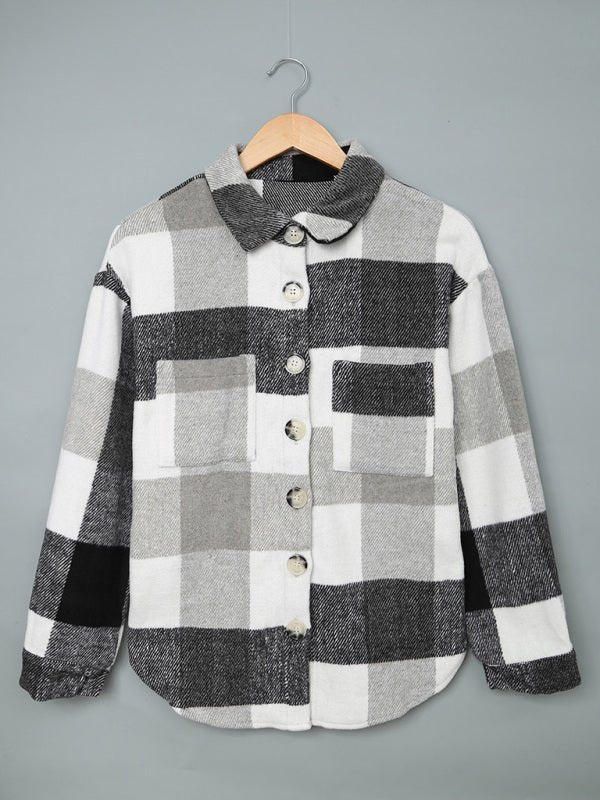 Plaid Shirt Women's Casual Jacket - ElegantAlpha®