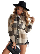 Plaid Shirt Women's Casual Jacket - ElegantAlpha®