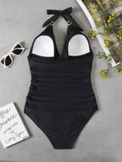 Plunge Halter One-piece Swimsuit - ElegantAlpha®