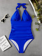 Plunge Halter One-piece Swimsuit - ElegantAlpha®