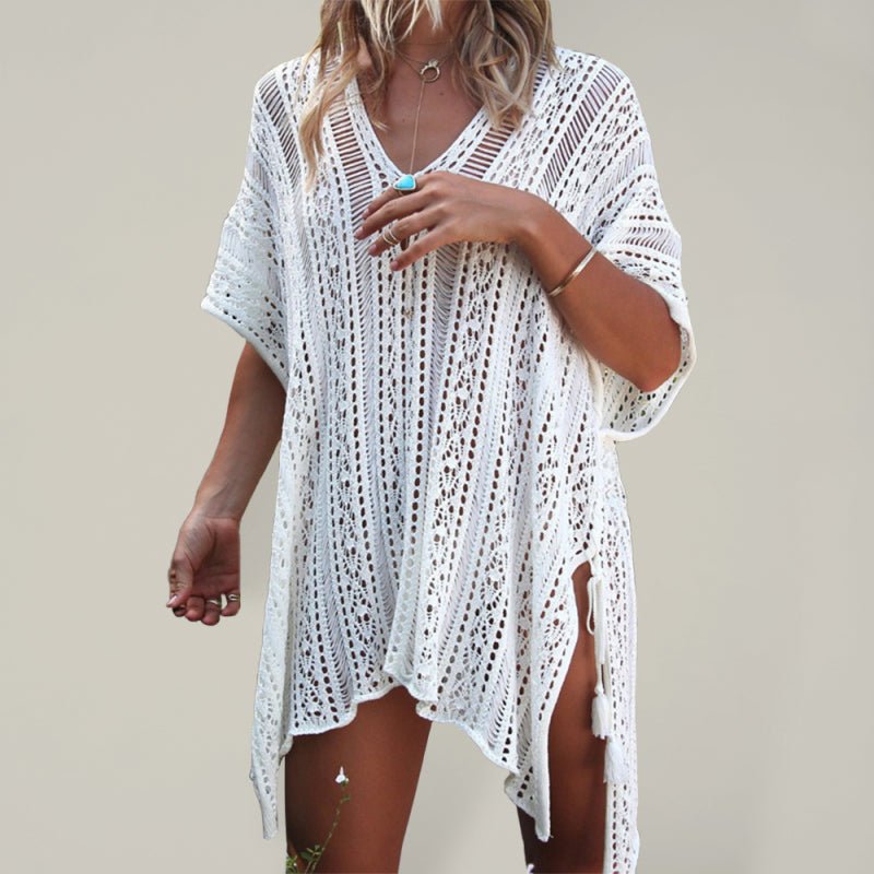 Hollow beach holiday blouse knitted swimsuit - ElegantAlpha®