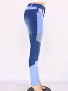 High Waist Colorblock Skinny Jeans - ElegantAlpha®