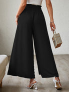 New bow loose high waist pleated wide leg pants - ElegantAlpha®