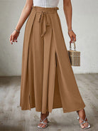 New bow loose high waist pleated wide leg pants - ElegantAlpha®