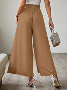 New bow loose high waist pleated wide leg pants - ElegantAlpha®