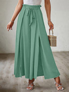 New bow loose high waist pleated wide leg pants - ElegantAlpha®