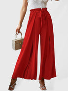 New bow loose high waist pleated wide leg pants - ElegantAlpha®