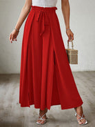 New bow loose high waist pleated wide leg pants - ElegantAlpha®