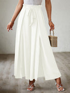 New bow loose high waist pleated wide leg pants - ElegantAlpha®