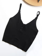 Solid Color Free Throw Rib Crop Tank - ElegantAlpha®