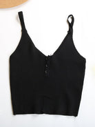 Solid Color Free Throw Rib Crop Tank - ElegantAlpha®