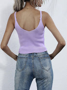 Solid Color Free Throw Rib Crop Tank - ElegantAlpha®