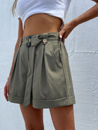 Belted High Waist Shorts - ElegantAlpha®