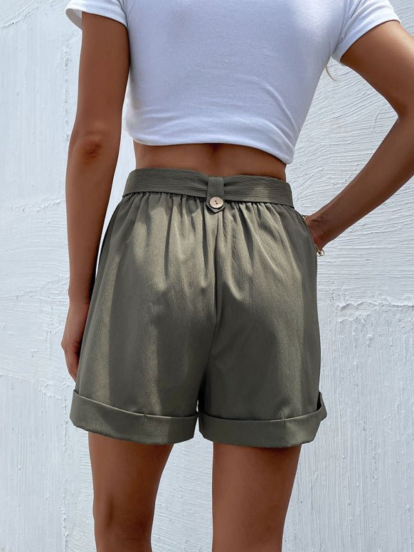 Belted High Waist Shorts - ElegantAlpha®