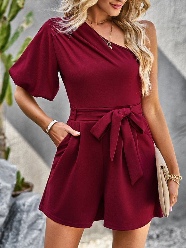 Elegant One Shoulder Romper - ElegantAlpha®