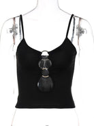 Fashionable chest hollow out navel slimming camisole top - ElegantAlpha®