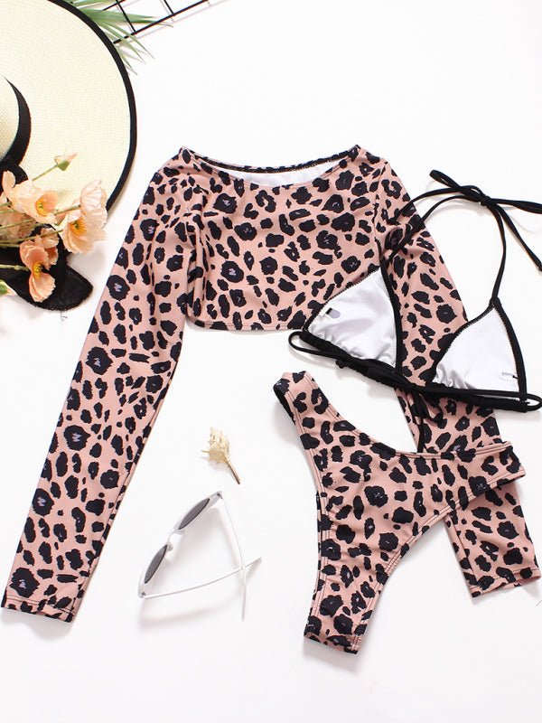 Braided rope leopard print swimsuit - ElegantAlpha®