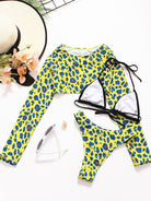 Braided rope leopard print swimsuit - ElegantAlpha®