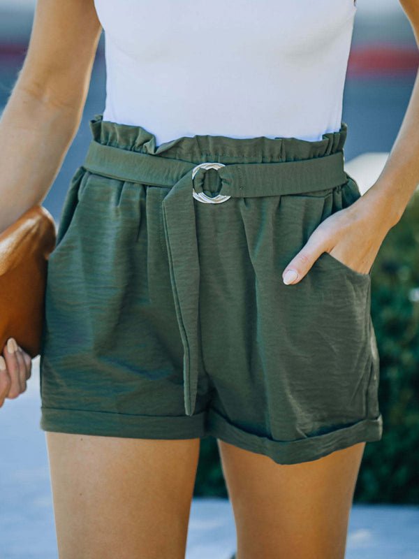 Belted Linen Shorts - ElegantAlpha®