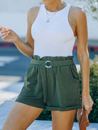 Belted Linen Shorts - ElegantAlpha®