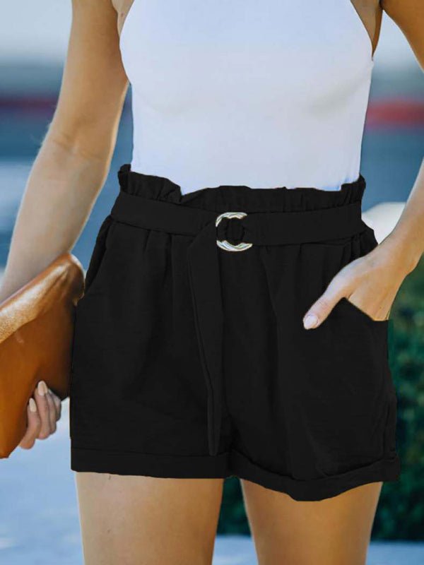 Belted Linen Shorts - ElegantAlpha®