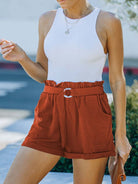 Belted Linen Shorts - ElegantAlpha®