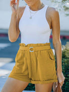 Belted Linen Shorts - ElegantAlpha®