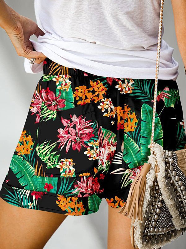 Floral Print Lounge Shorts - ElegantAlpha®