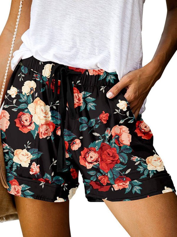 Floral Print Lounge Shorts - ElegantAlpha®