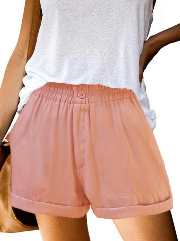 Buckle Zipper Pocket Casual Shorts - ElegantAlpha®