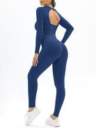 Body-fitting elastic long-sleeved sports two-piece suit - ElegantAlpha®