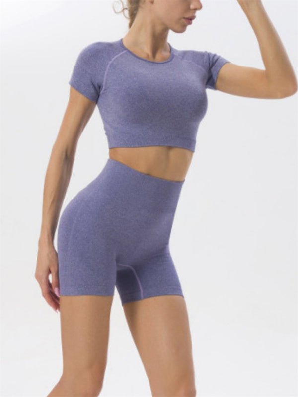 Quick Dry Seamless Yoga Short Suit - ElegantAlpha®