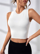 Round Neck Sleeveless Sports Tank Top - ElegantAlpha®