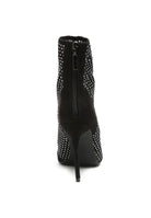 Jazz Rhinestone Embellished Mesh Boots - ElegantAlpha®