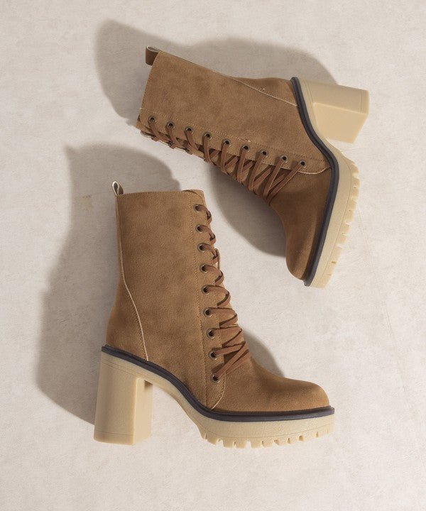 Jenna - Platform Military Boots - ElegantAlpha®