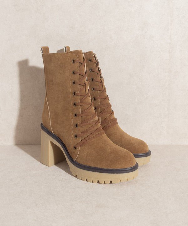 Jenna - Platform Military Boots - ElegantAlpha®