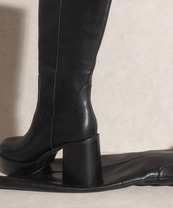 Juniper - Platform Knee-High Boots - ElegantAlpha®