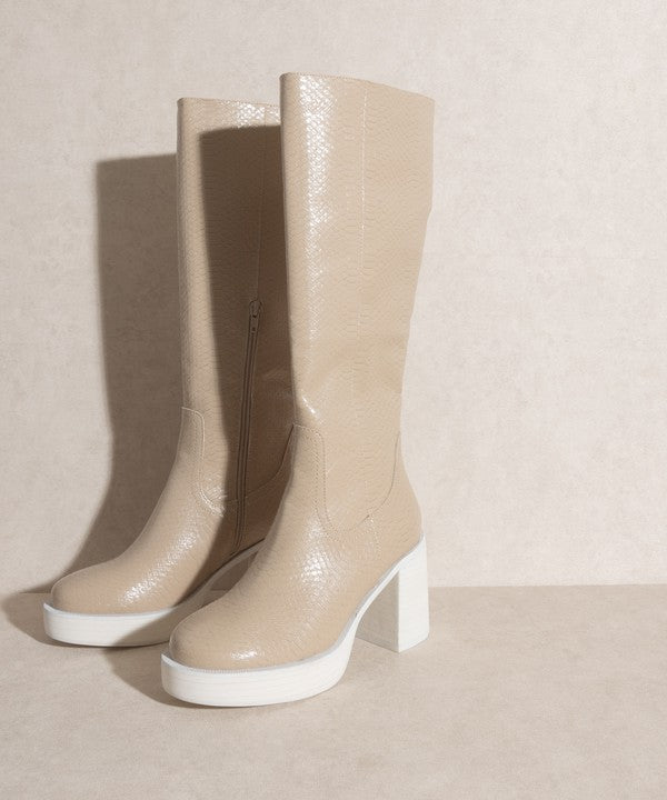 Juniper - Platform Knee-High Boots - ElegantAlpha®