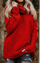 Knit High Neck Pullover Sweater - ElegantAlpha®