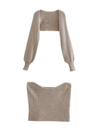 Knitted Sleeves plus Tube Top -Two-piece Set - ElegantAlpha®