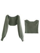 Knitted Sleeves plus Tube Top -Two-piece Set - ElegantAlpha®