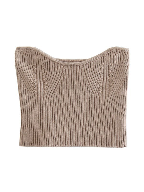 Knitted Sleeves plus Tube Top - Two - piece Set - ElegantAlpha