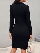 Ladies Elegant Slim Suit Collar Dress - ElegantAlpha®