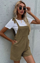 Loose casual Cotton Linen Romper - ElegantAlpha