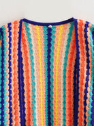 Multicolor Hand Crochet Sweater Cardigan - ElegantAlpha®